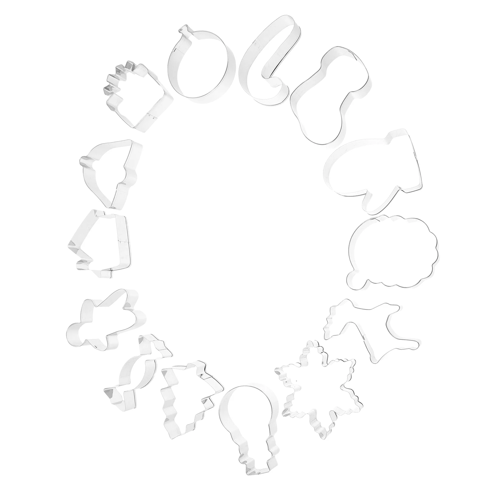 

14 Pcs Cookie Cutters Biscuit Molds Stainless Steel Christmas Shapes Baking Tools Cake Pastry Easy Clean Safe Use