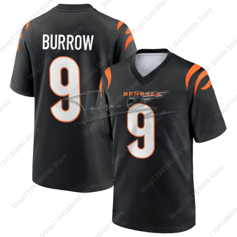 24-25 Summer Adul Cincinnati American Football Jersey Rugby Jersey Sportswear Training Jersey Bengals Burrow 9 Number T-shirt