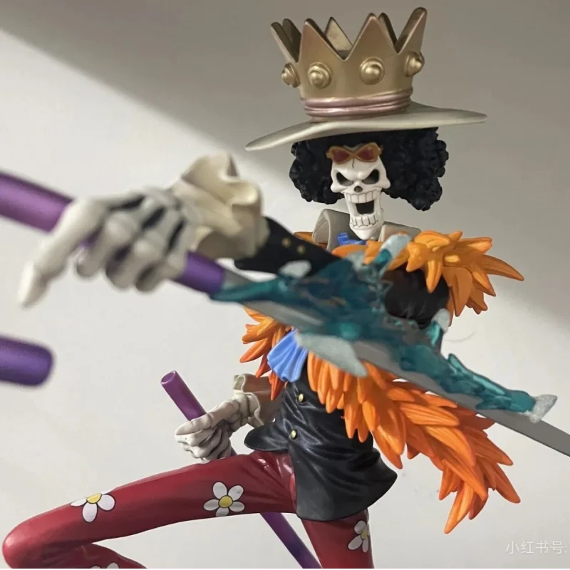 One Piece Lx Brook King Of Souls Musician Action Figure Two Years Later Meteor Burukku Pvc Model Statue Toy Kids Christmas Gift