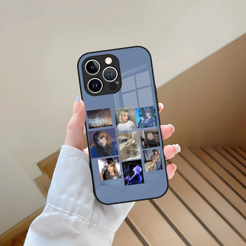 حافظة لهاتف آيفون 13 15 14 16 12 11 Pro XS Max Plus Mini X XR 8 7 6s SE2020 من الزجاج المقسى