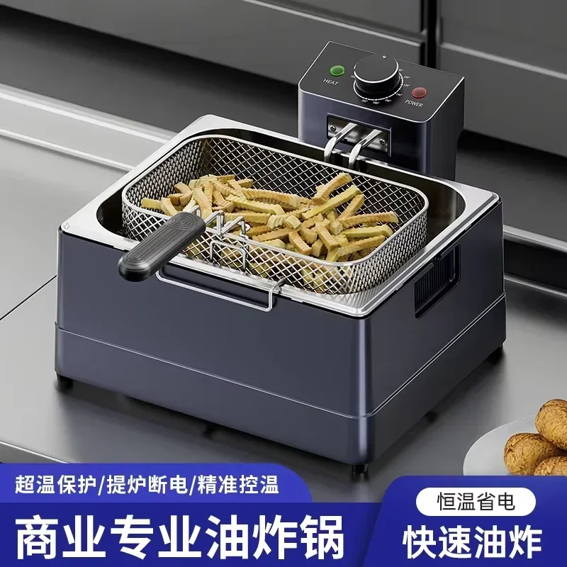 Commercial Large-Capacity Thick Single-Cylinder Multifunctional Electric Fryer - Ideal for French Fry & Deep-Frying Applications