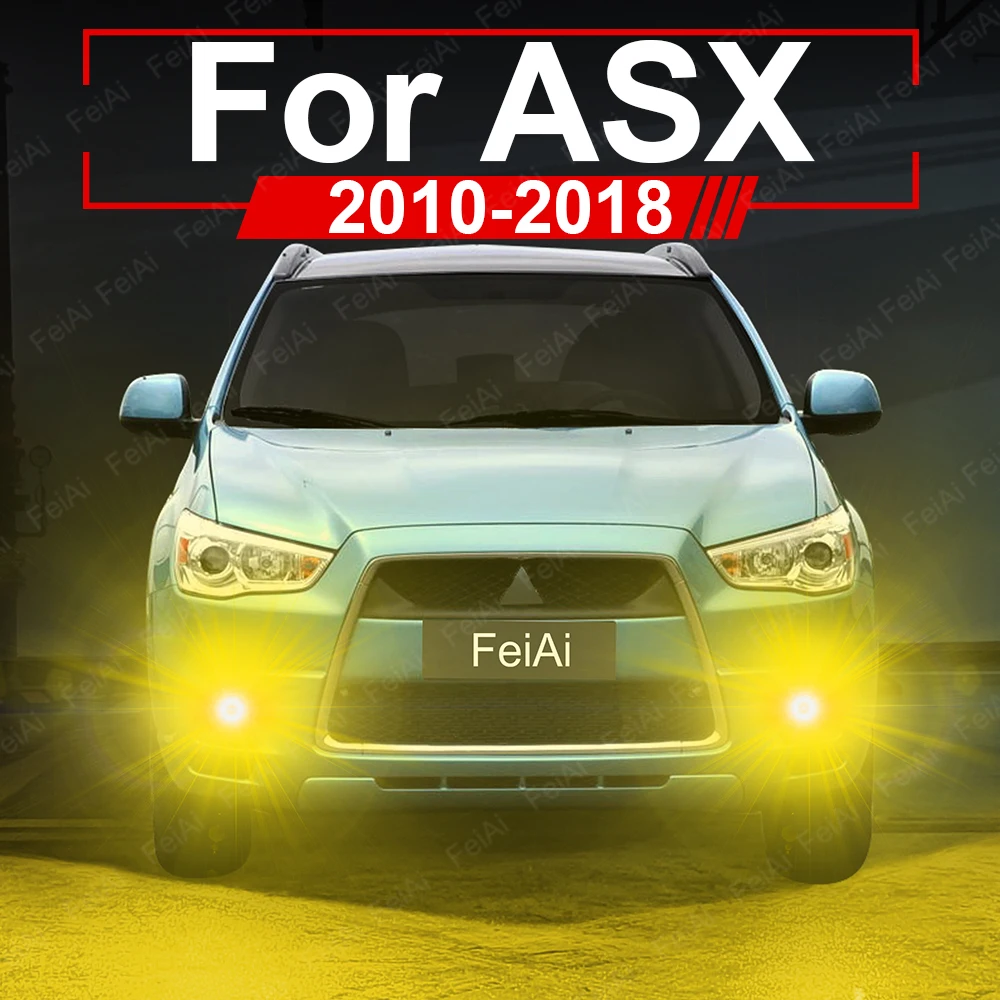 

LED Front Fog Light Bulb For Mitsubishi ASX 2010 2011 2012 2013 2014 2015 2016 2017 2018 Dual Color LED Fog Light White Yellow