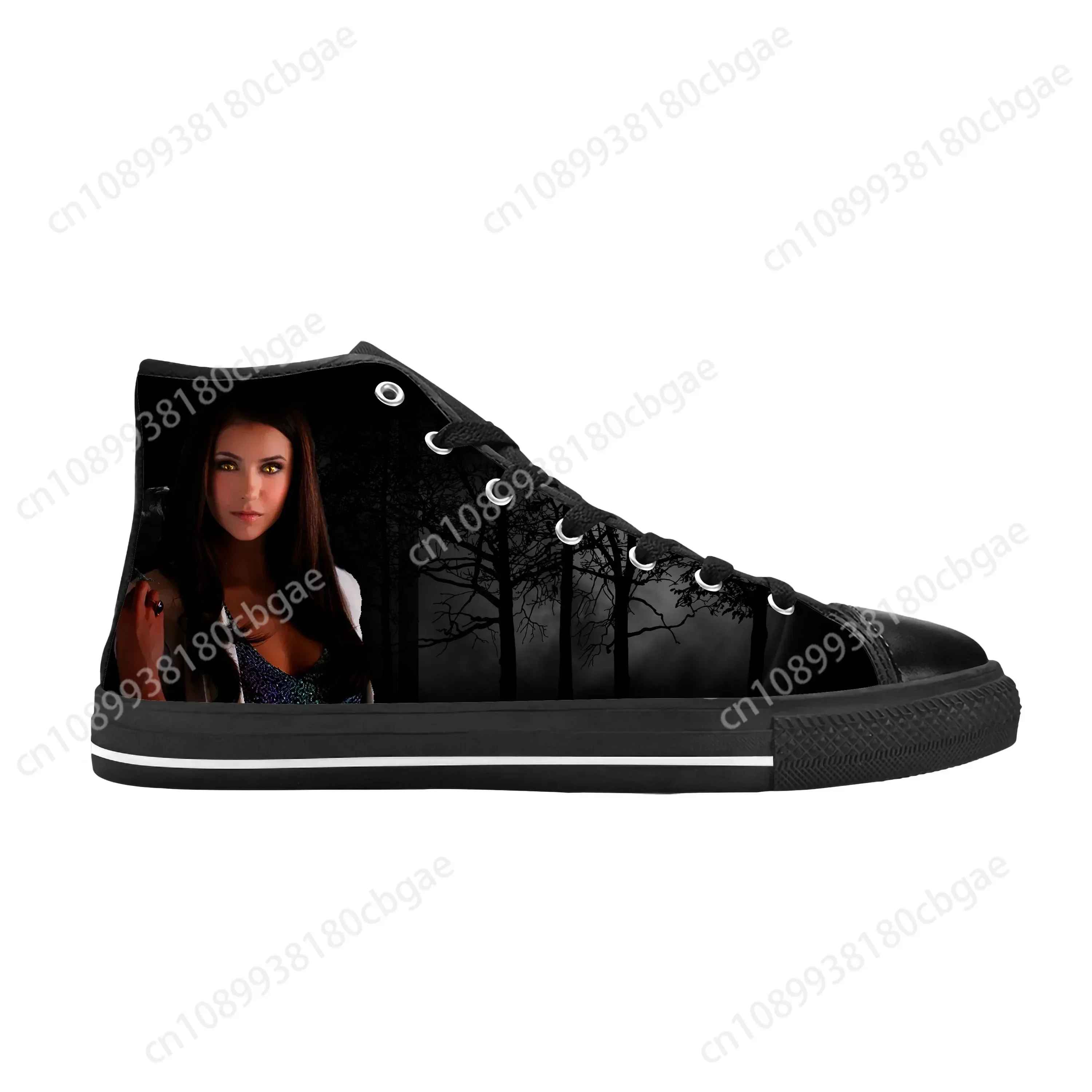 

The Vampire Diaries Elena Gilbert Fashion Popular Casual Cloth Shoes High Top Comfortable Breathable 3D Print Men Women Sneakers