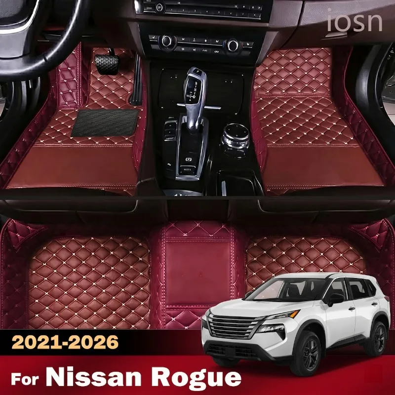 

Car Floor Mats for Nissan Rogue 2021-2026 Custom Auto Foot Pads Waterproof Diamond Carpets Interior Accessories All Weather Rug
