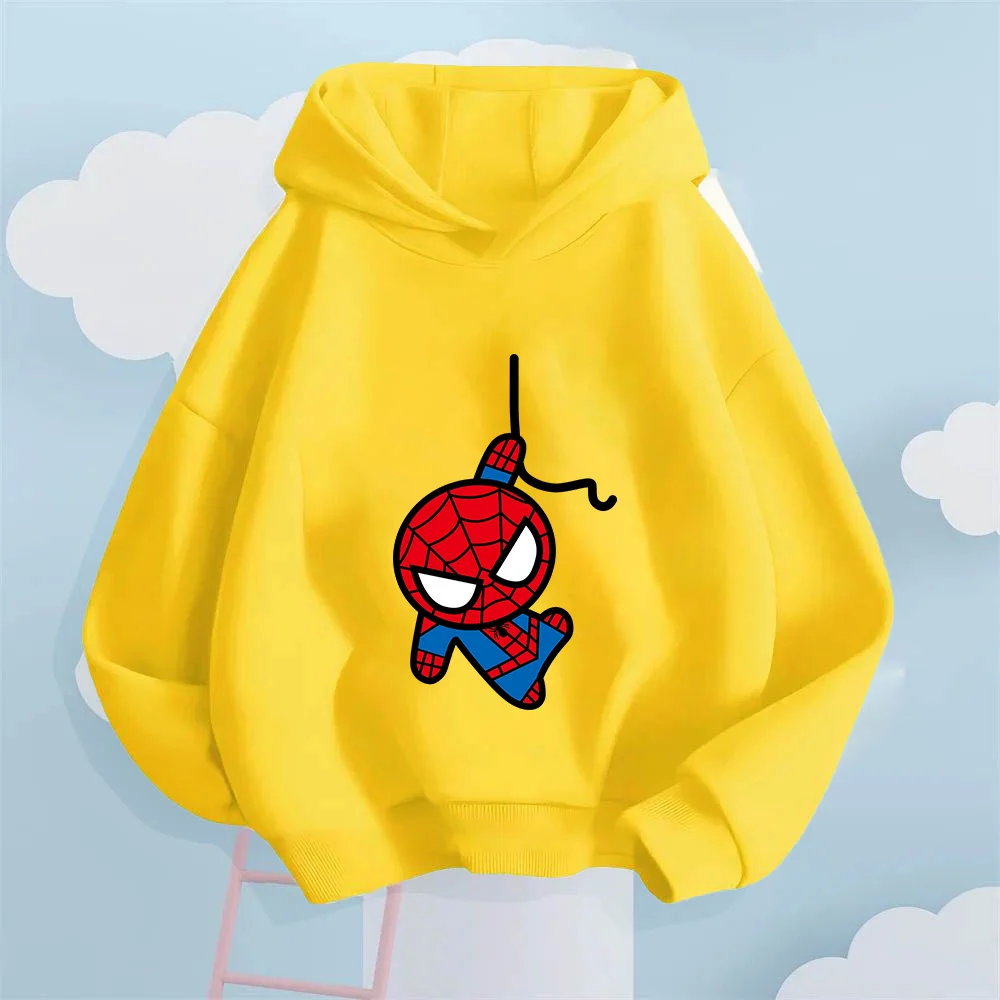 

Marvel Avengers Spider-Man Cartoon Print Hoodie for Boys and Girls, Autumn and Winter, Casual and Comfortable Hooded Sweatshirt