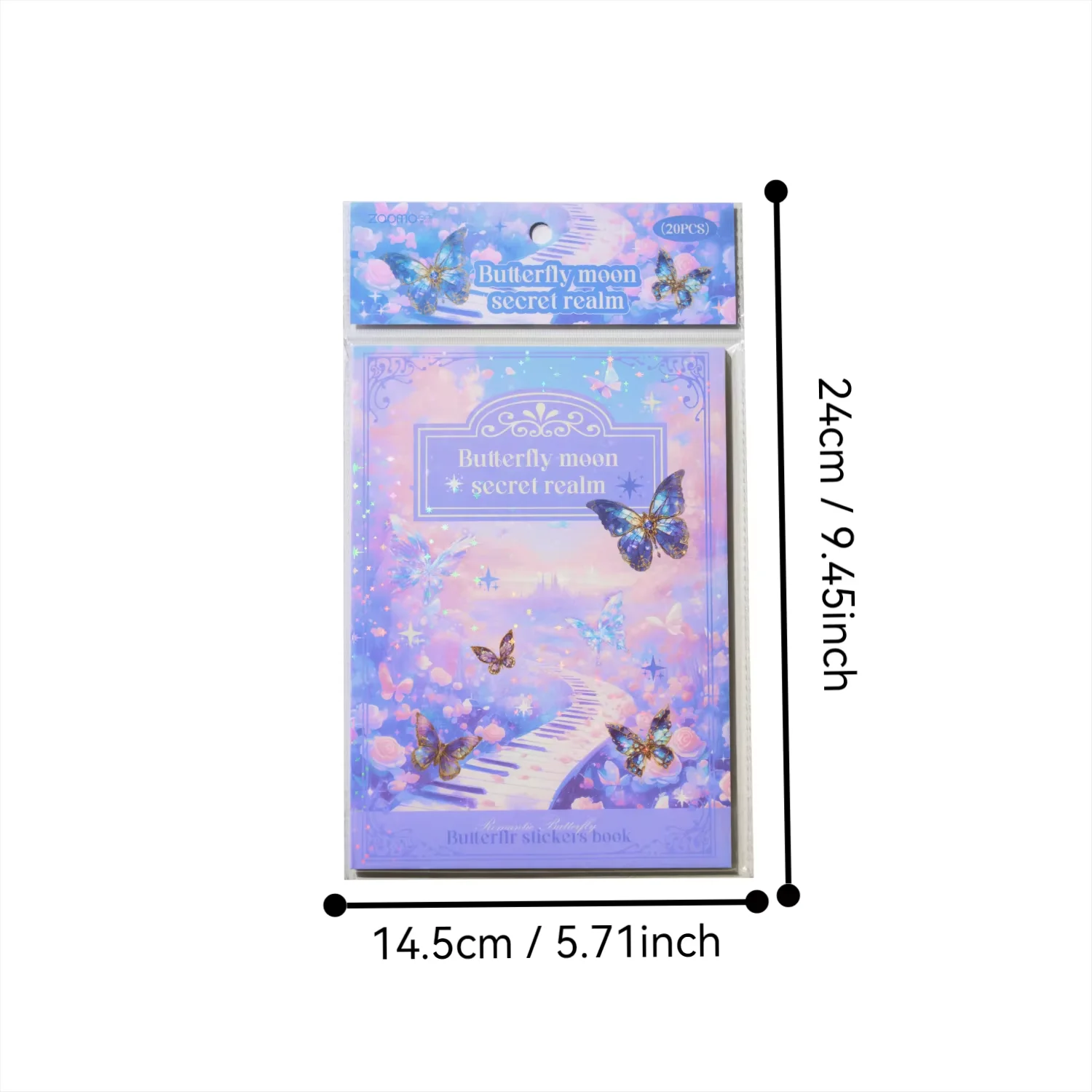 Cut Film Pet Sticker Book Romantic Butterfly Series Laser Shell Light Versatile Handbook DIY Guka Collage