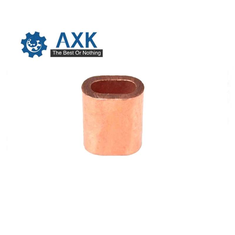 M1-M5 Brass Cable Crimps Sleeve Single Hole Ferrule Crimping Loop Oval Copper Wire Rope Clip Swage Fittings