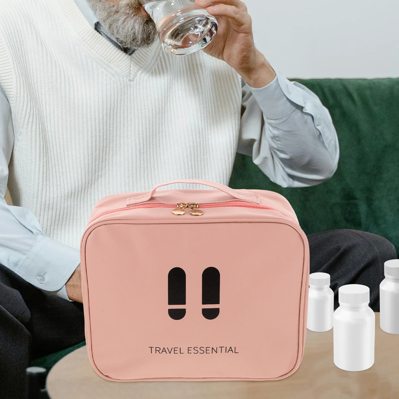 حقيبة إمداد طبية مدمجة وخفيفة الوزن مقاومة للماء للسفر حقيبة تخزين محمولة للإسعافات الأولية للسيارة والتخييم والمشي لمسافات طويلة في الهواء الطلق #5