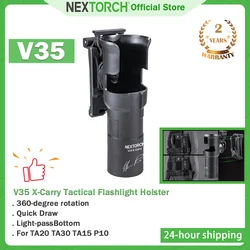 NEXTORCH V35 X-Carry Tactical Flashlight Holster, Baton Holster, Baton Holster, 360 Degree Rotation, for TA20 TA30 P10
