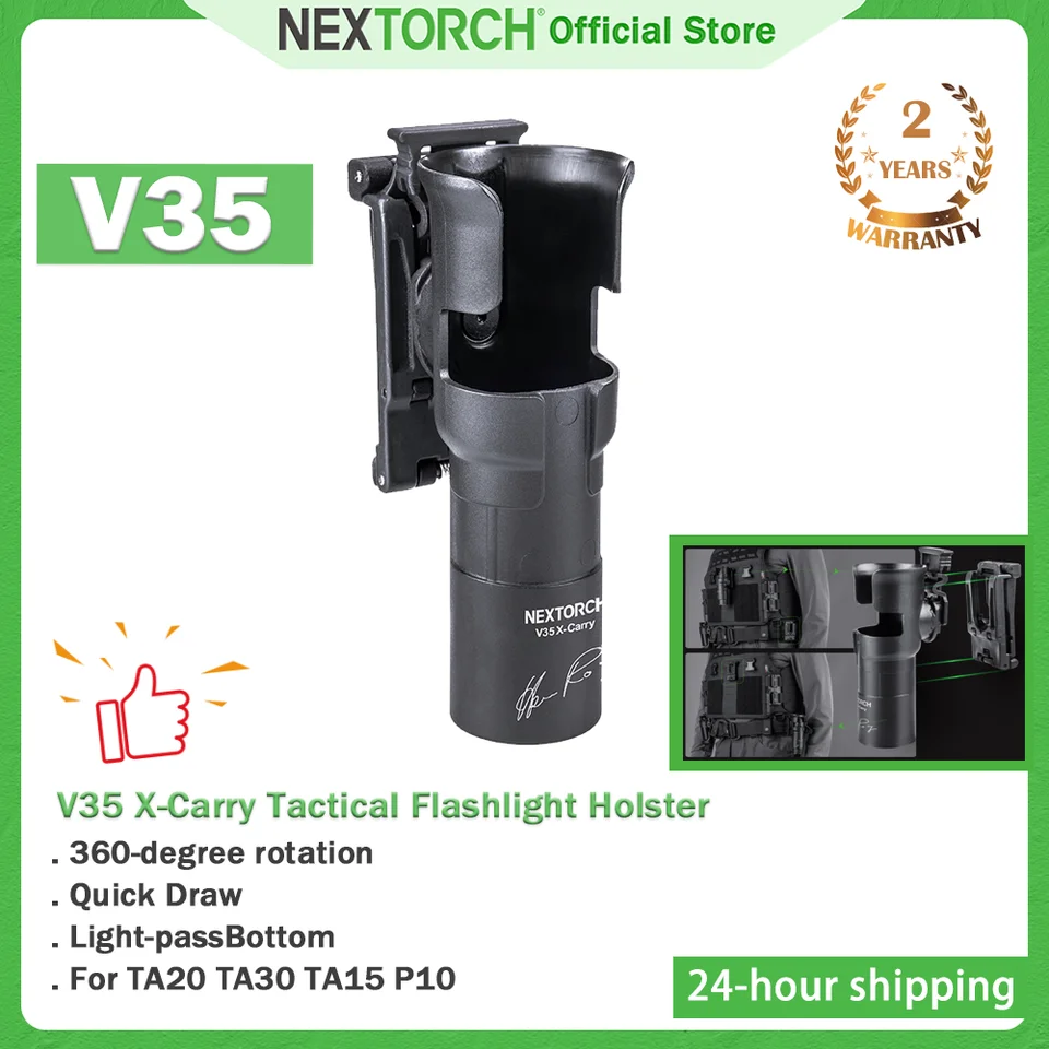 NEXTORCH V35 X-Carry タクティカル懐中電灯ホルスター、バトン
