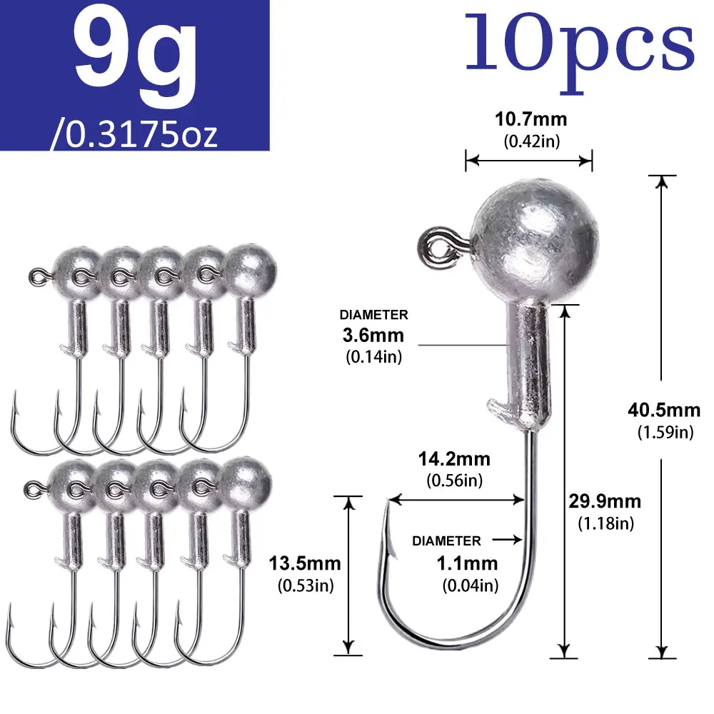 Lurestiker Box pakket 1g 2g 3g 4g 8g 10g 12g 14g 18g 20g 25g 28g crank vissen jig hoofd haak voor zachte lokken worm aas visgerei