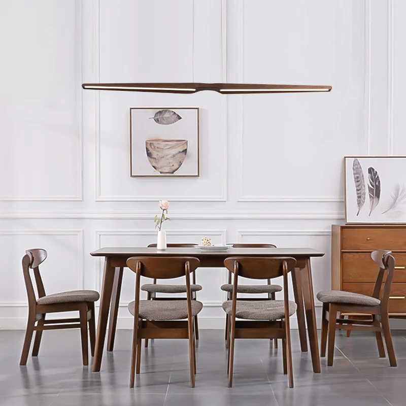 

Chinese style wooden long chandelier kitchen island chandelier dining room living room office wooden chandelier