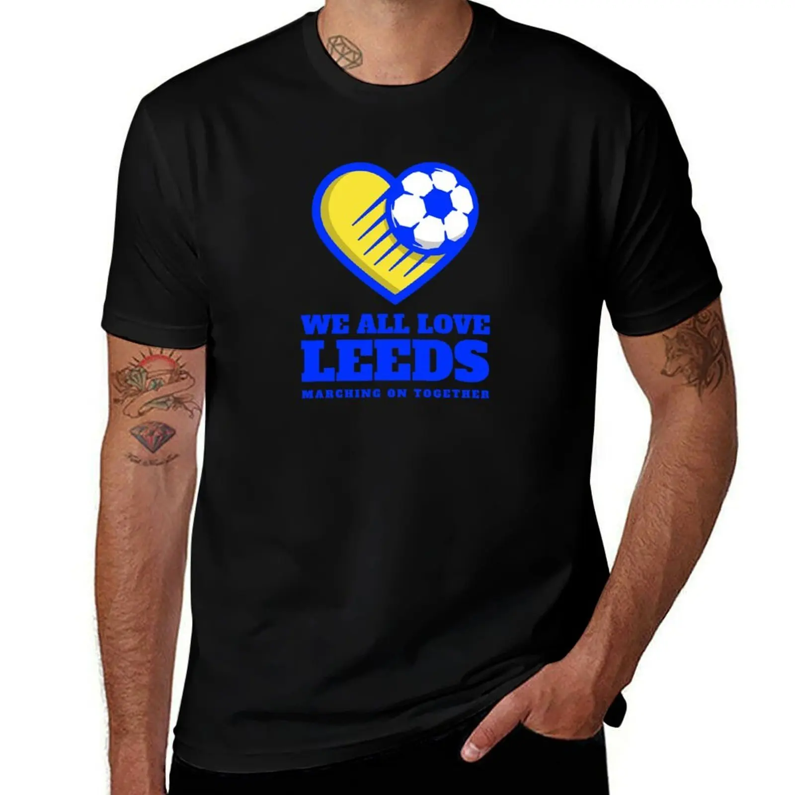 BLU WE ALL LOVE LEEDS T-Shirt man t shirt graphic T-Shirt