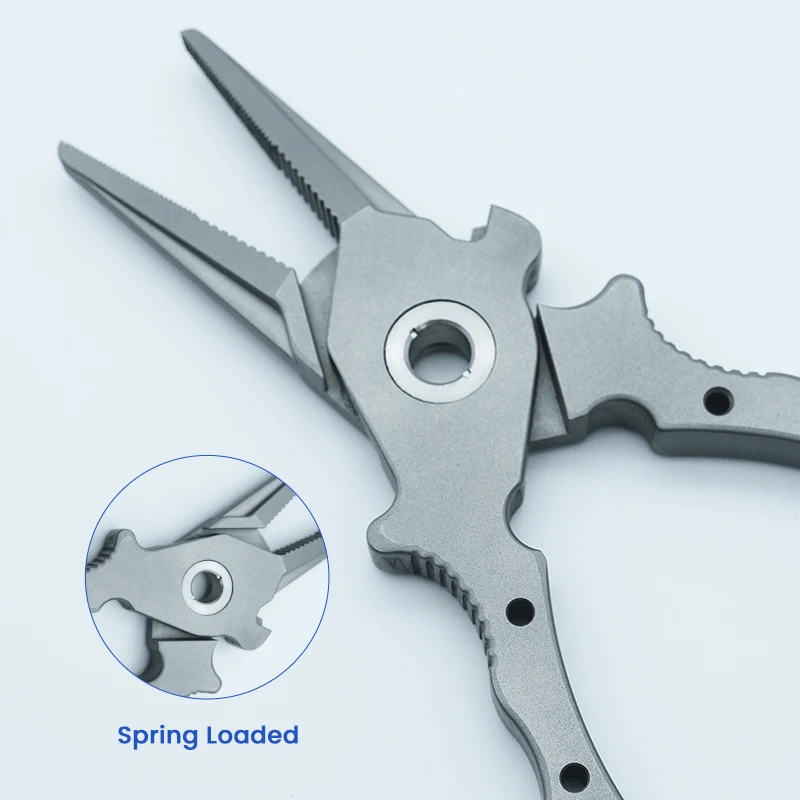 مقاومة للصدأ المياه المالحة سبائك التيتانيوم Multitool الرصاص الضغط موضوع قطع كماشة الصيد