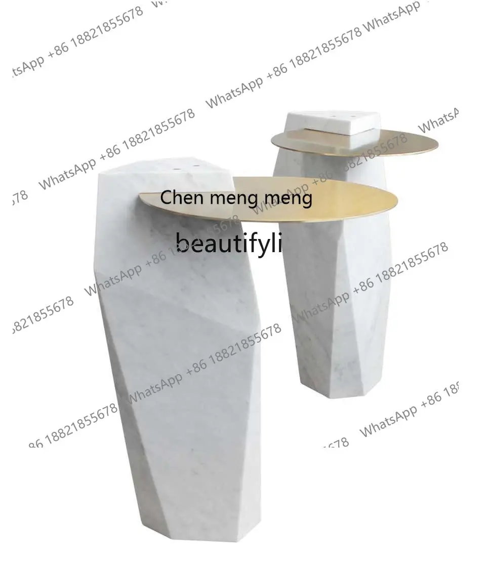 

Marble coffee table, small side table, light luxury Nordic table, sofa corner table display table furniture