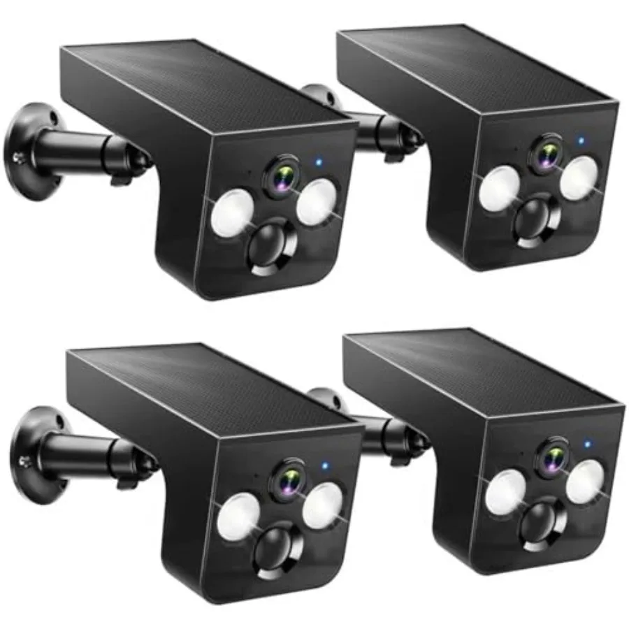 Solar Security Cameras Wireless Outdoor, 2K Solar Powered WiFi Camera, IP65 Waterproof, AI Motion Detection, Color Night Vision