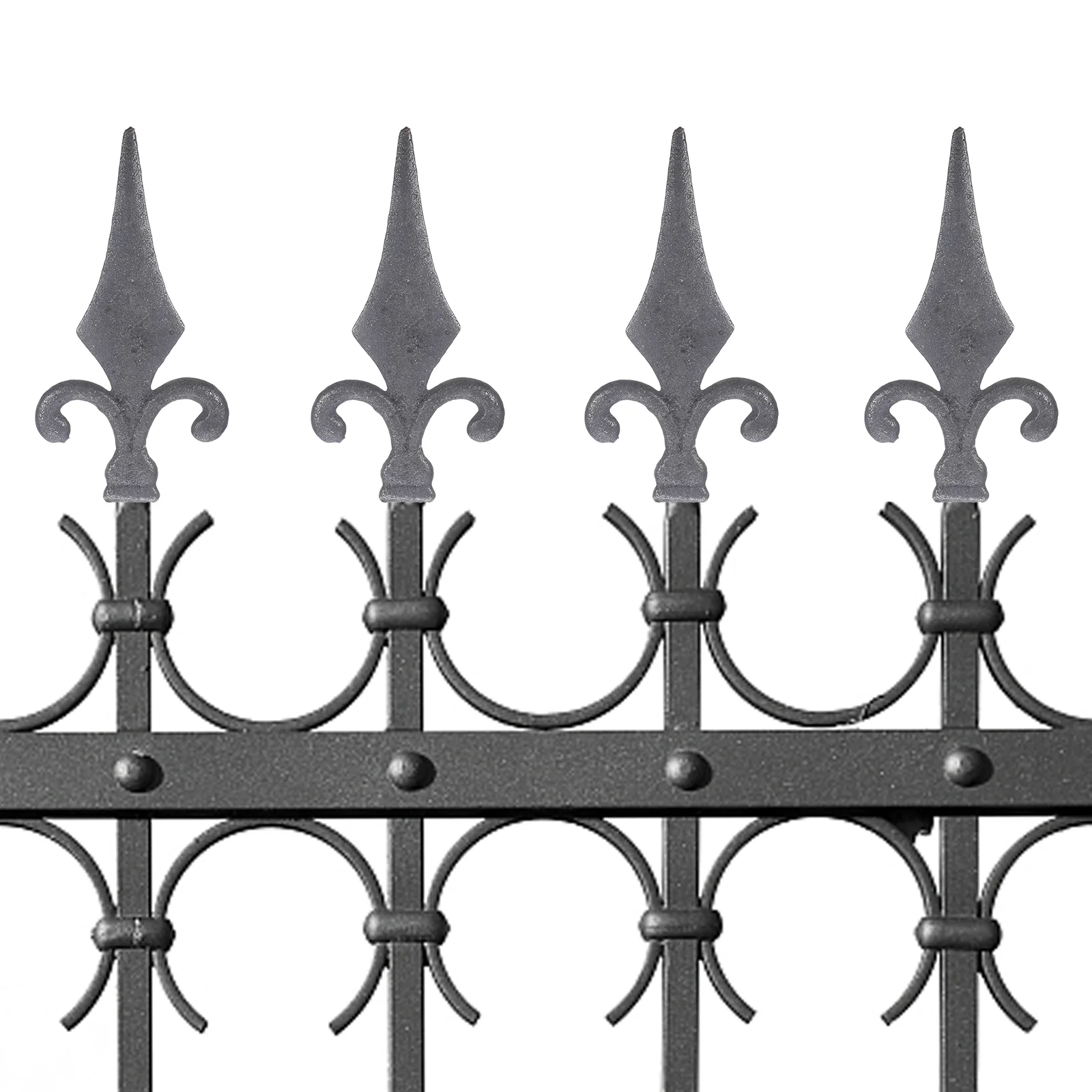 

Wrought Iron Fence Lawn Decorations Accessory Heads Metal Post Finials Border Yard Garden Gate