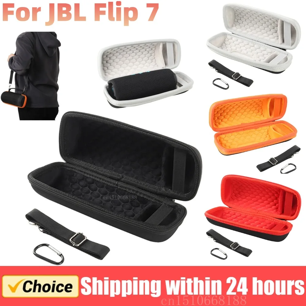 Harte Reisetasche mit verstellbarem Schultergurt, Tragetasche, harte EVA-Lautsprecherhülle für JBL Flip 7, tragbarer BT-Lautsprecher