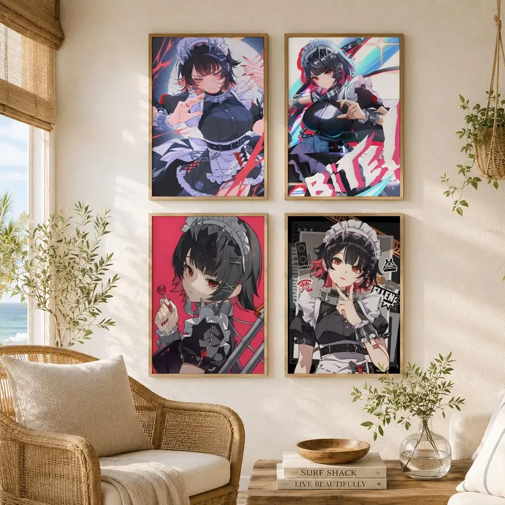 Ellen Joe Zzz-Zenless Zone Zero Poster High-Quality Canvas Wall Mural Crease-Free For Living Room Bedroom Interiors