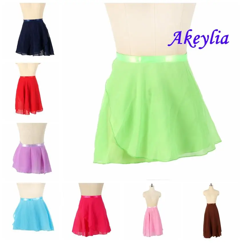 Chartreuse dança chiffon saia fita limão envoltório cachecol menina profissional collant clássico ballet saia esmeralda prática adulta