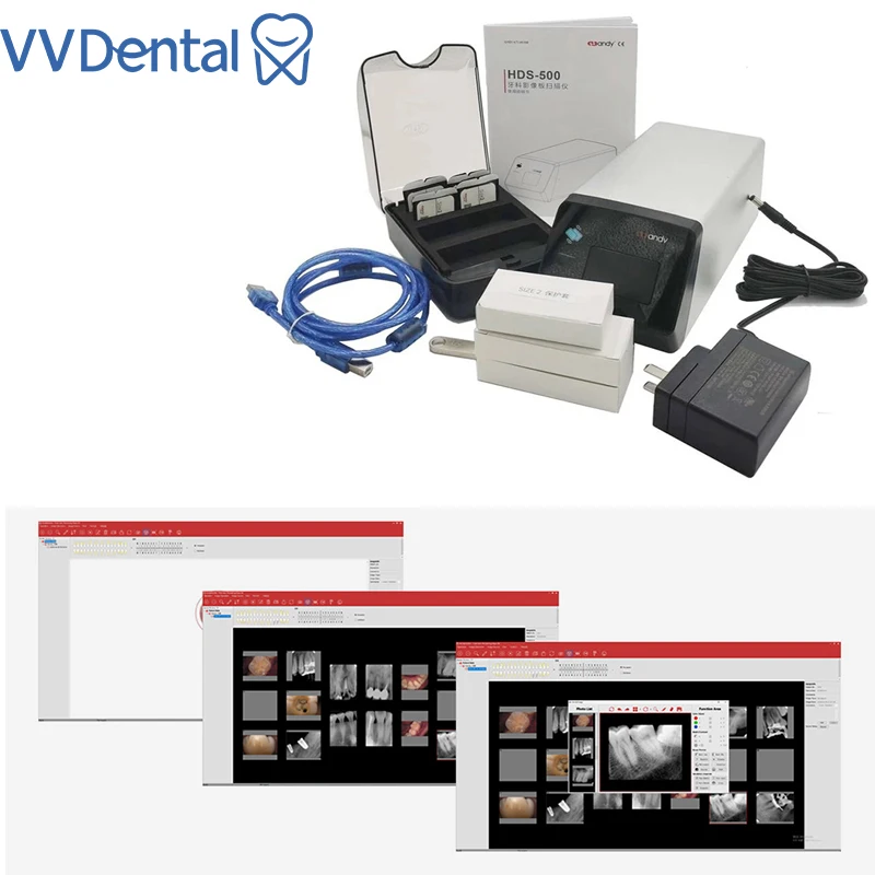 

VVDental Стоматологическая цифровая визуализация Фосфорная стоматологическая плата изображения CR Сканер Система визуализации и система обработки