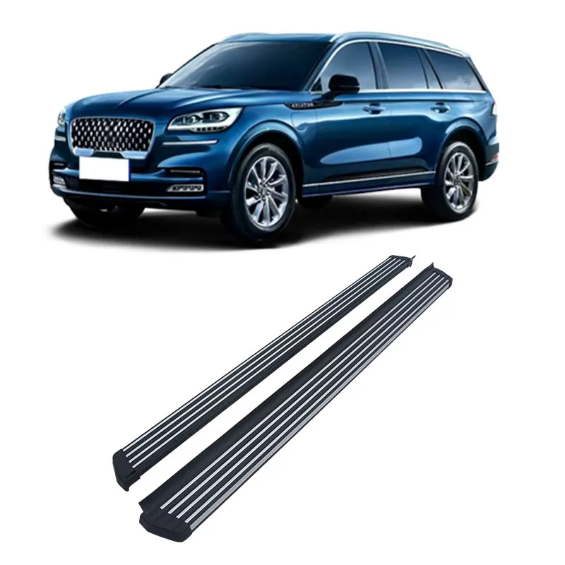 New Arrival Quick Shipment Wholesale Auto Body Modification Parts SUV Side Step Car Black Running Board for Lincoln Aviator