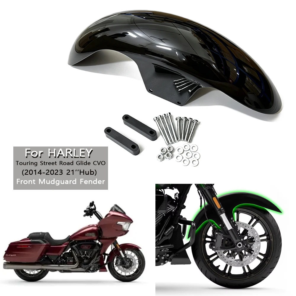 For Harley Touring Street Road Glide CVO 2014-2023 Front Mudguard Fender Fit 21'' Hub Motorcycle Front Fender 2022