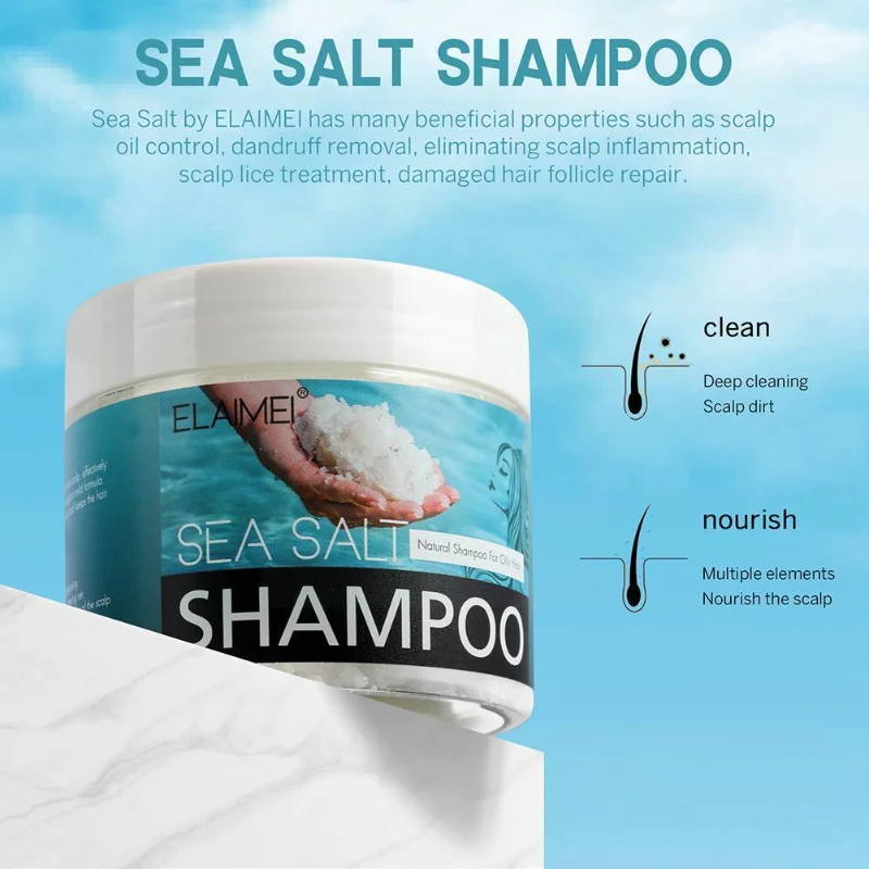 

200g Sea Salt Shampoo Deep Cleansing Moisturizing Anti-dandruff Control Oil Hair Cream Shampoo Bar