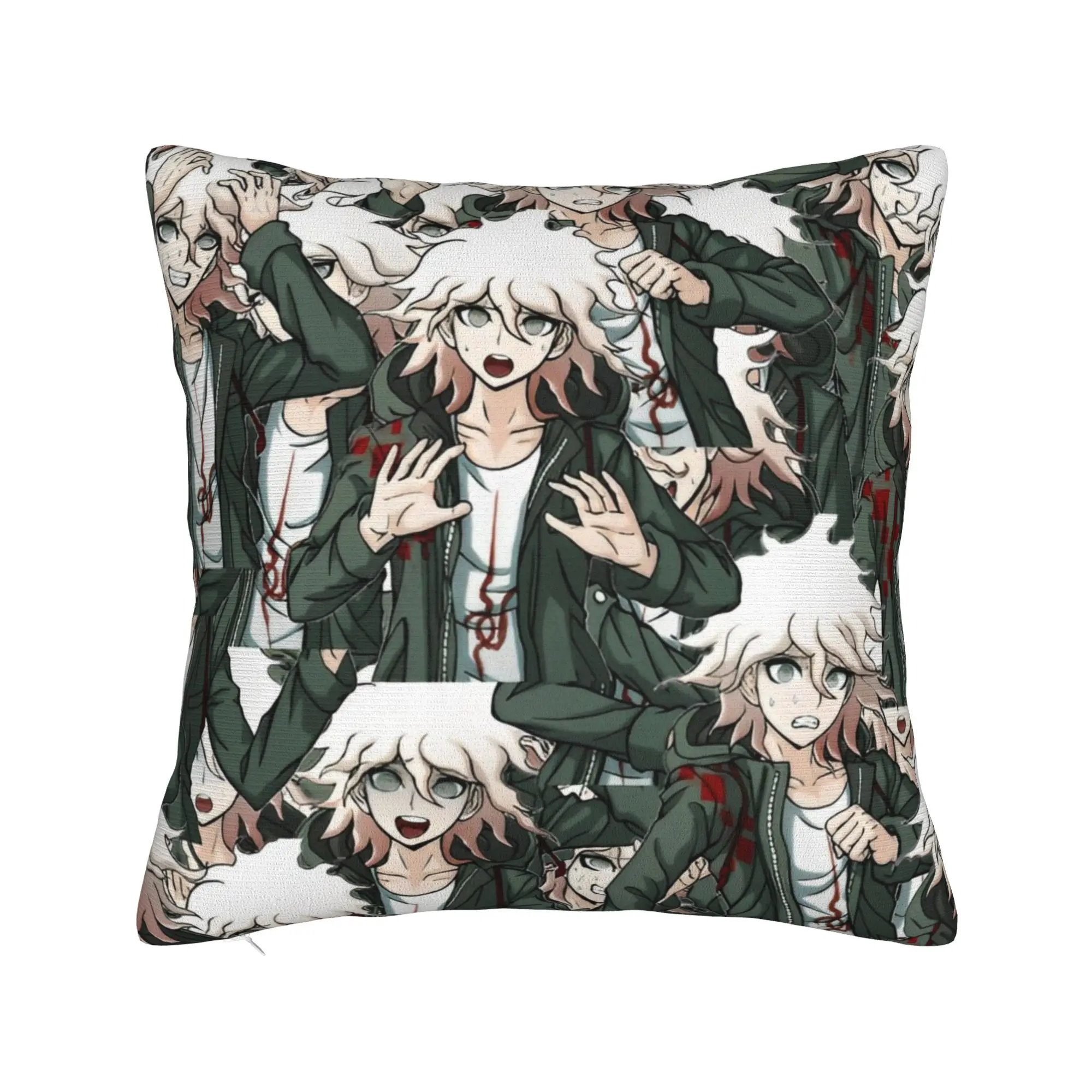 Nagito Komaeda Anime Pillowcase Double-sided Printing Cushion Cover Gift Pillow Case Cover Home Zipper