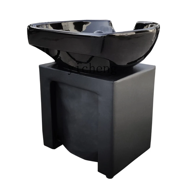 YY Hair Salon Barber Shop Shampoo Pool Flush Seat Vertical Wash Basin Simple Wash