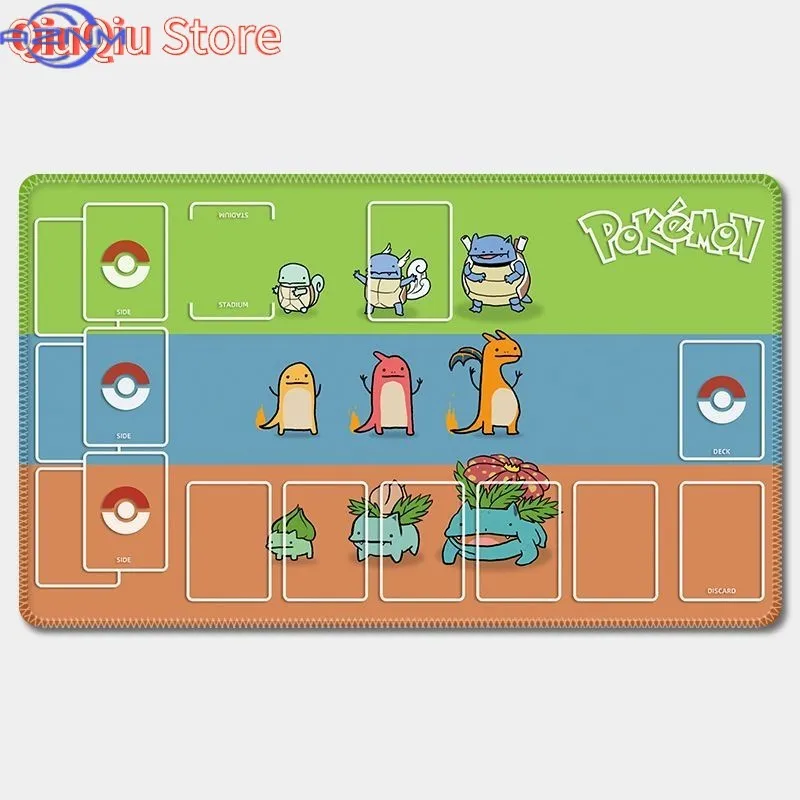 Pokémon PTCG Playmat Battle Mat Rubber Game Mat for Card Games Customizable Yu-Gi-Oh! Game Mat Storage and Battle Pad
