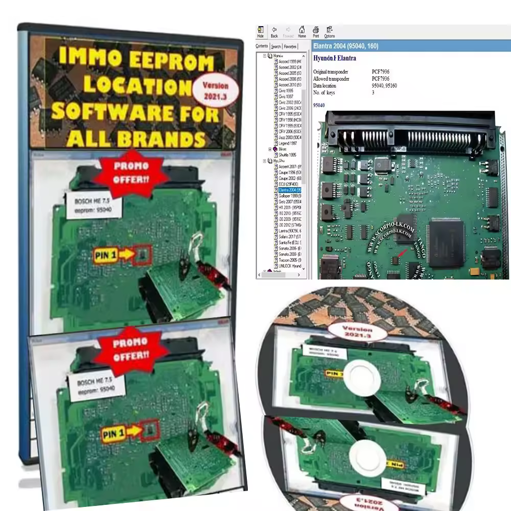 IMMO EEPROM SOFTWARE de ubicación para muchas marcas ECU Pinout EEprom defectos RAM decodificador multímetros herramienta de reparación de automóviles para inmovilizador