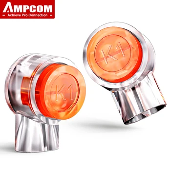 AMPCOM 50/100 Uds conector Rj45 terminales de conexión de engarzado conector K2 conectores impermeables terminales de Cable de red K2