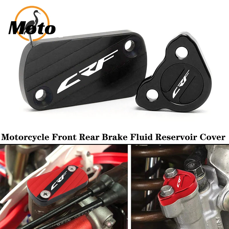 Motorcycle CNC Front Rear Brake Fluid Reservoir Cover For HONDA CRF150R CRF250R CRF250X CRF450R CRF450X CRF 250 450 RX 450L