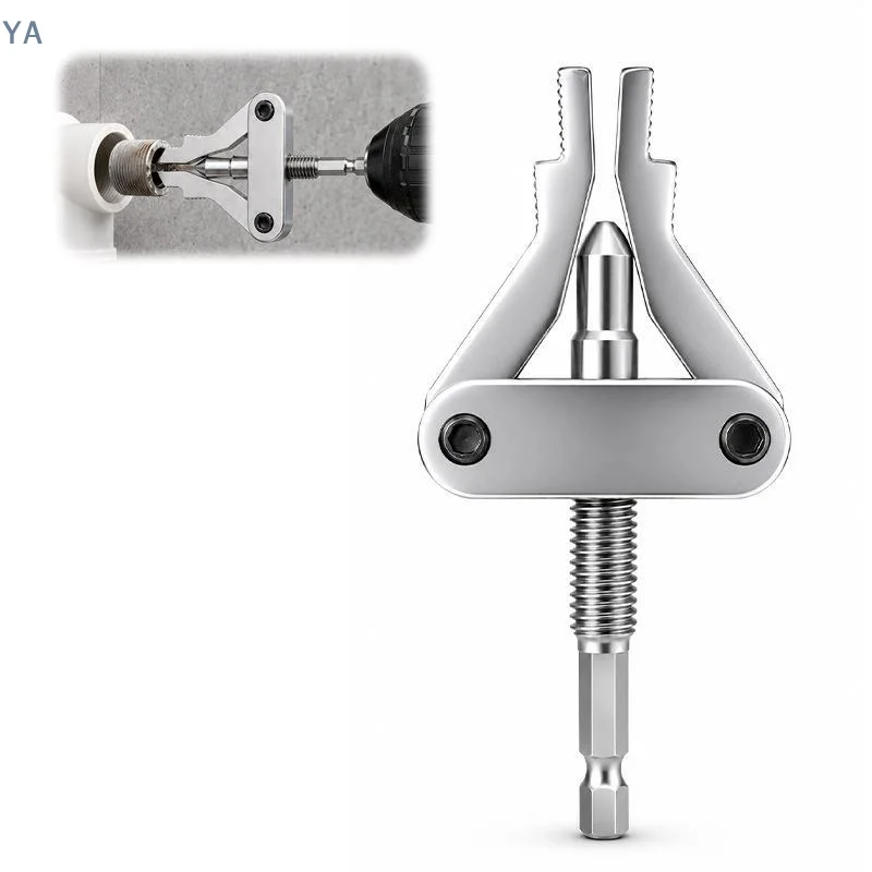 【SA】Pipe Extractor Tool Broken Thread Puller Hex Shank Compatible with Power Drill for PPR PVC MPP Pipe Home Plumbing Repair