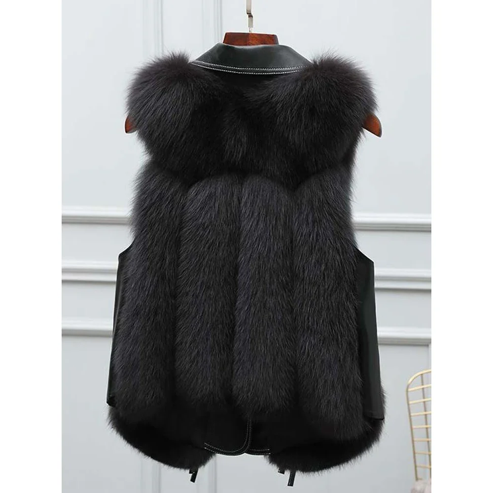 Fur Coat Women's Vest 2024  Autumn and Winter New Jacket Short Outerwear Lady Clothing