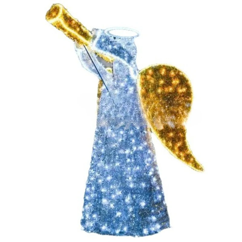 

2025 Christmas angel lighting modeling mall clock in Christmas decoration props