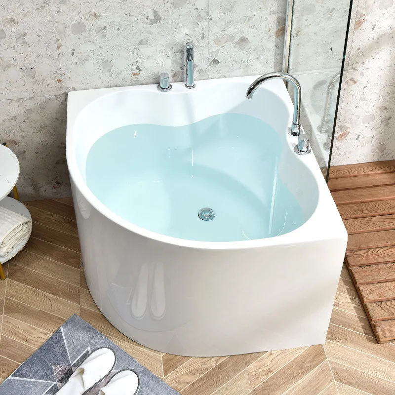 Wholesale, Japanese-style bathtub Small household adult Triangle bathtub Seated deep bubble fan bathtub 0.8-1 meters