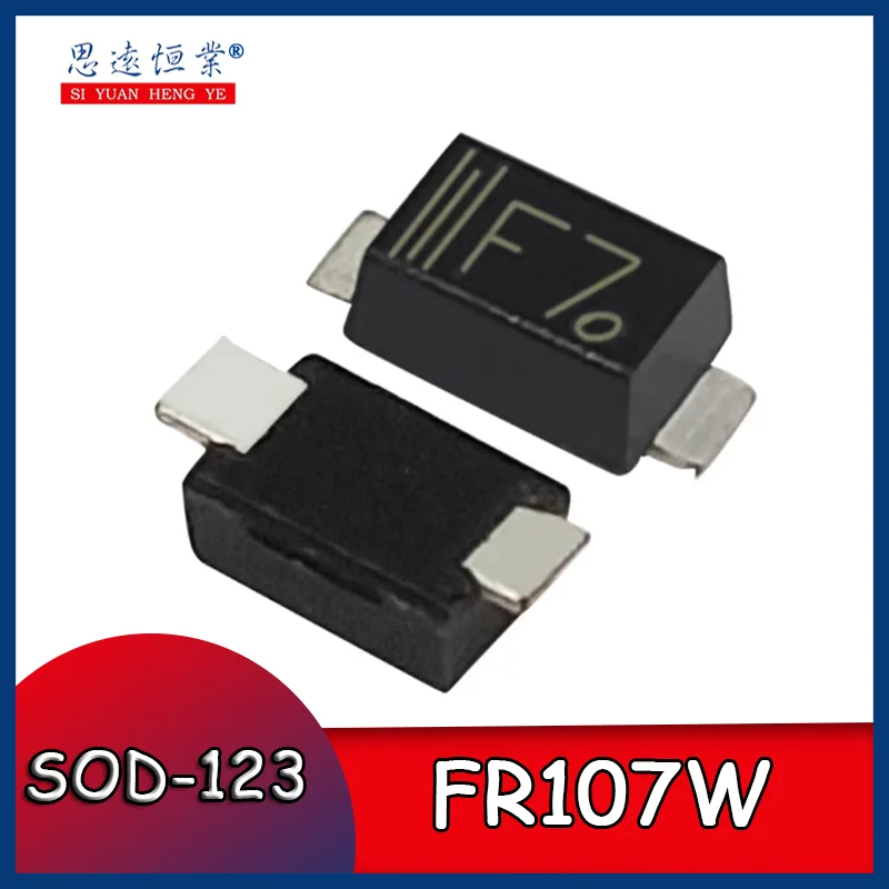 

100pcs FR107W brand new genuine surface mount fast recovery diode FR107 SOD-123 1206 screen-printed F7