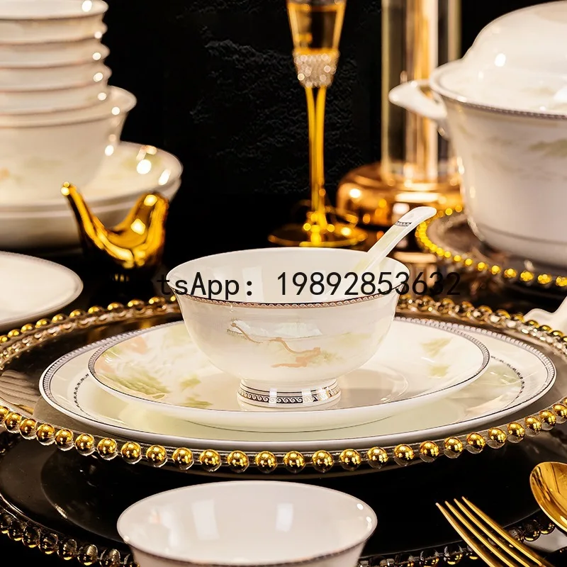 

4-13 bowl and chopsticks suit gift box for home ceramic tableware bowls and plates combination complete set