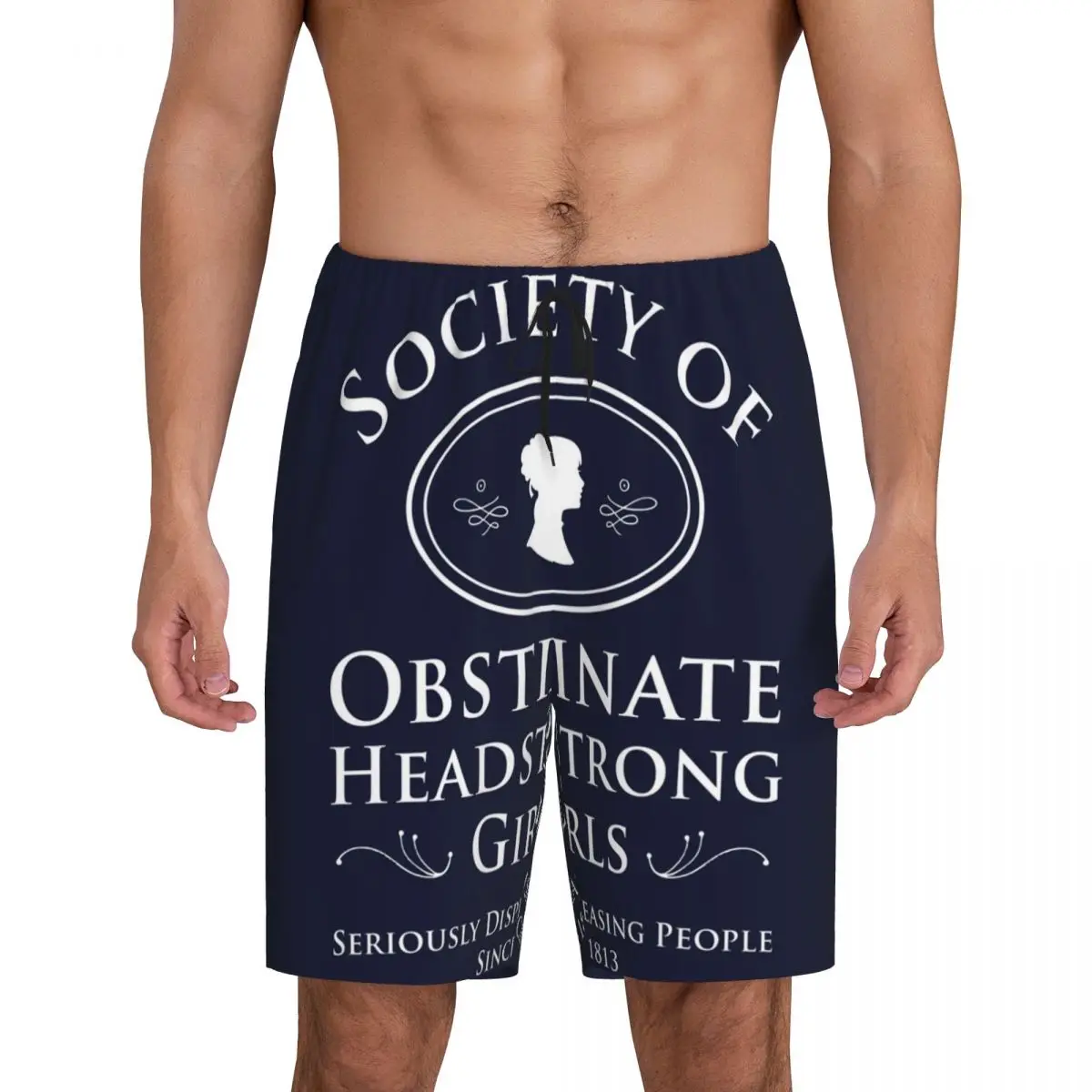 

Мужские короткие пижамные штаны Custom Pride And Prejudice от Jane Austen, шорты для сна и отдыха, пижамные штаны