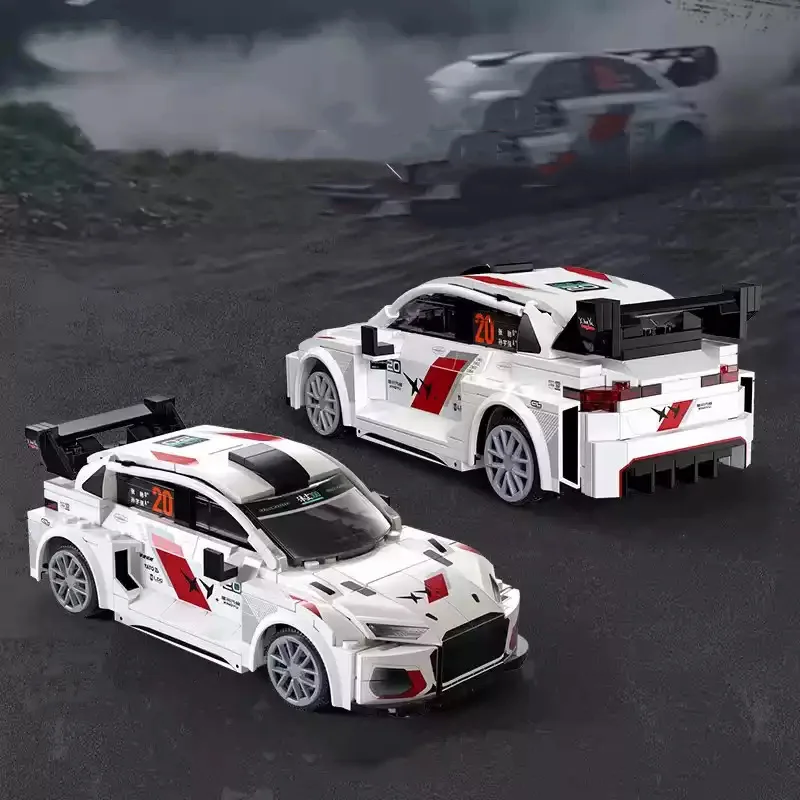 

Масштабная модель 1:20: Гоночный спортивный автомобиль Audi A3 Sportback (Германия) на радиоуправлении 2,4 ГГц, конструктор из кирпичиков, игрушка с управлением через приложение