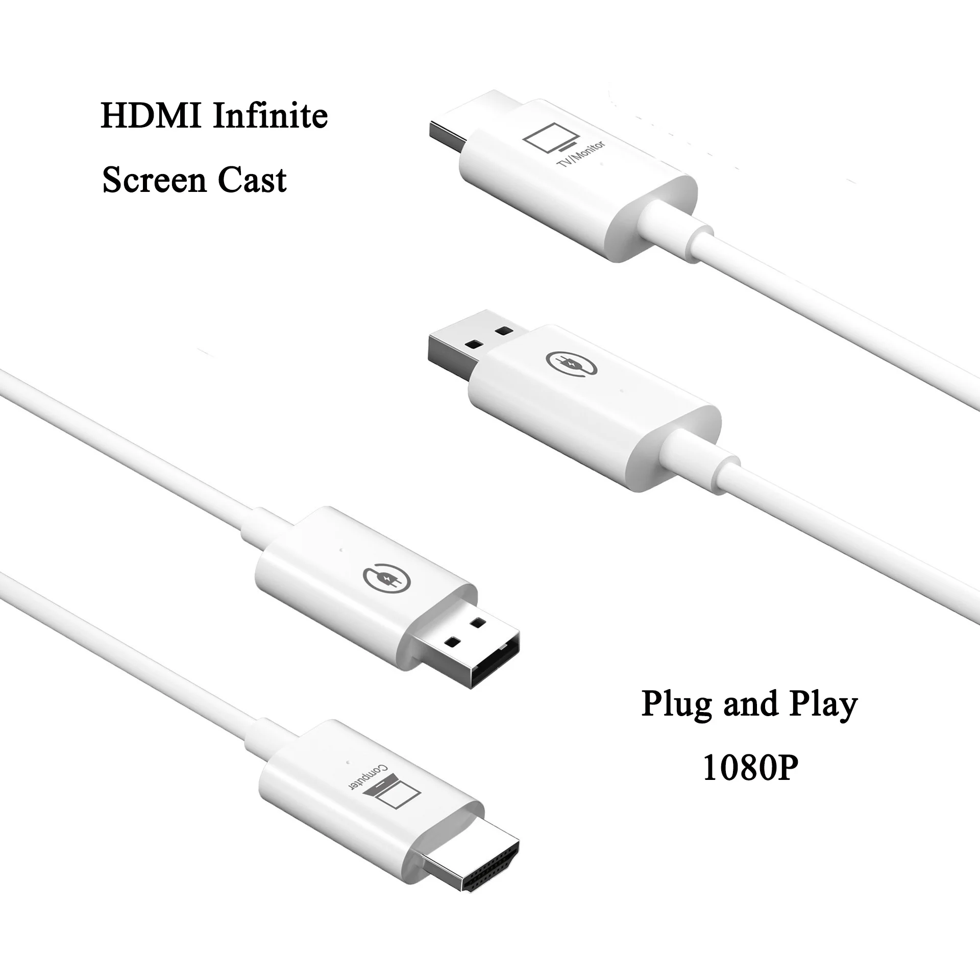 

Wireless HDMI Video Transmitter Receiver Extender Display USB Adapter Dongle for TV Stick Monitor Projector Switch PC