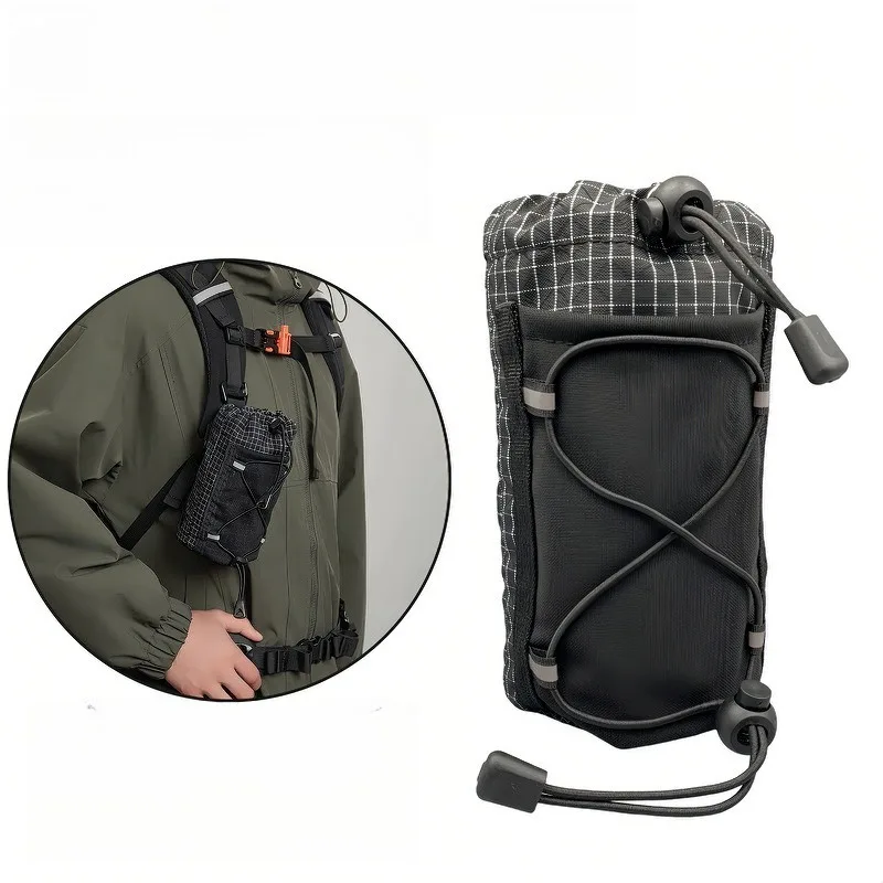 Outdoor Shoulder Strap Bag, Phone Bag, Backpack with Water Bottle Holder, Clip on Extension Bag, Hiking Camping equipment Accessories