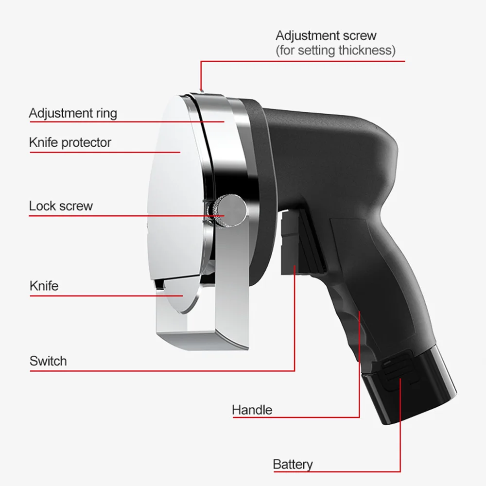 Cortadora de carne portátil comercial, cortadora de carne eléctrica para barbacoa de pavo, cortadora de carne de mano inalámbrica