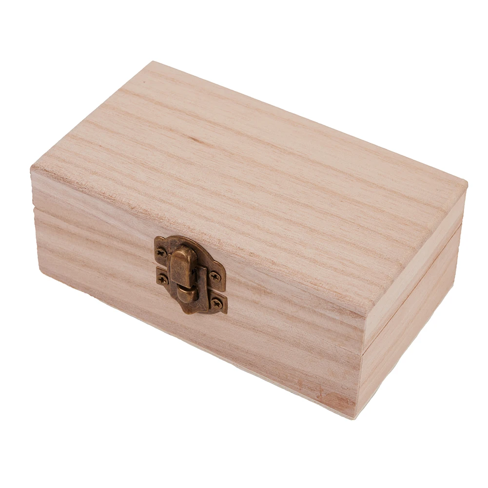 1PC Holzkisten mit Deckel, quadratisch, aufklappbar, Schmuck, Basteln, Aufbewahrungsbox für Heimdekoration, DIY, handgefertigt, Muttertag – Detail 18