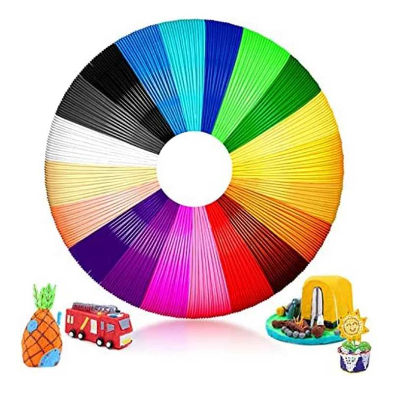 20Pie E 3D Pen Filament PCL 10 M Each - 3D Pen PCL Filament 1.75 Mm 3D Pen Colours Set For Low Temperatures, 3D Children's Pen