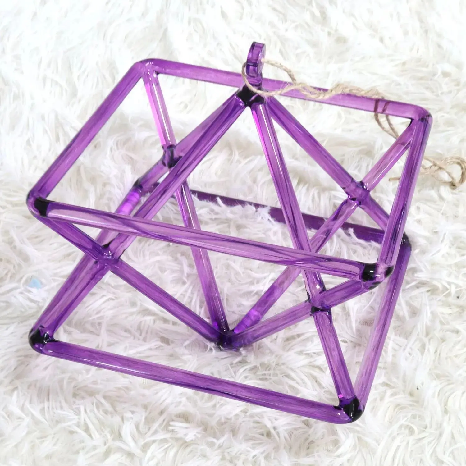

AMAZING SOUND 8inch Lila Crystal Singing Merkaba Pyramid Quartz Crystal Singing Merkaba Pyramids for Music Healing Instrument