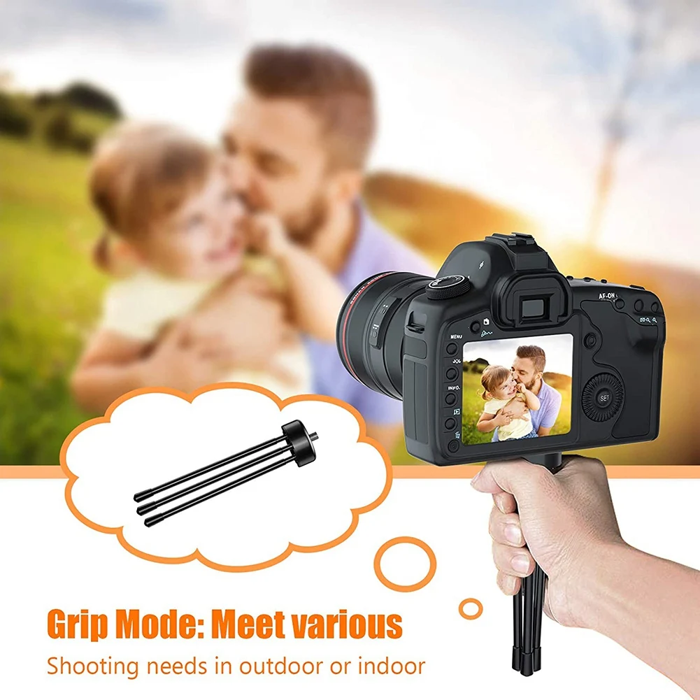 Mini Metal Tripod, Desktop Tripod with 1/4 Inch Screws, Suitable for Projectors and All Cameras