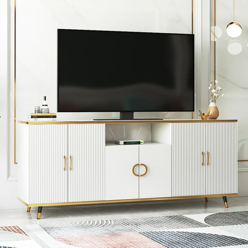 

Design Tv Cabinet Corner Stand Wall Modern Movable Unit Aesthetic Room Furniture Gold Standards Living Muebles Floor Replica